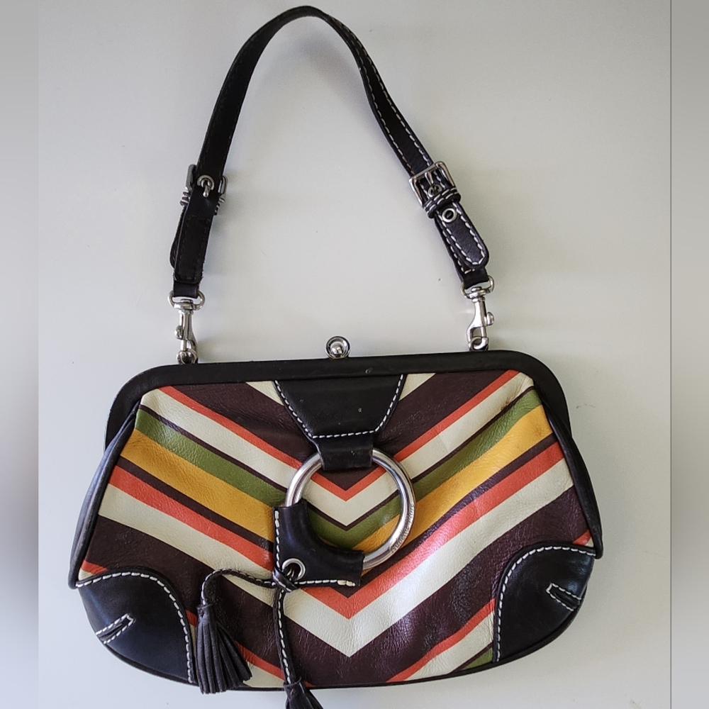 Isabella Fiore Striped Clutch